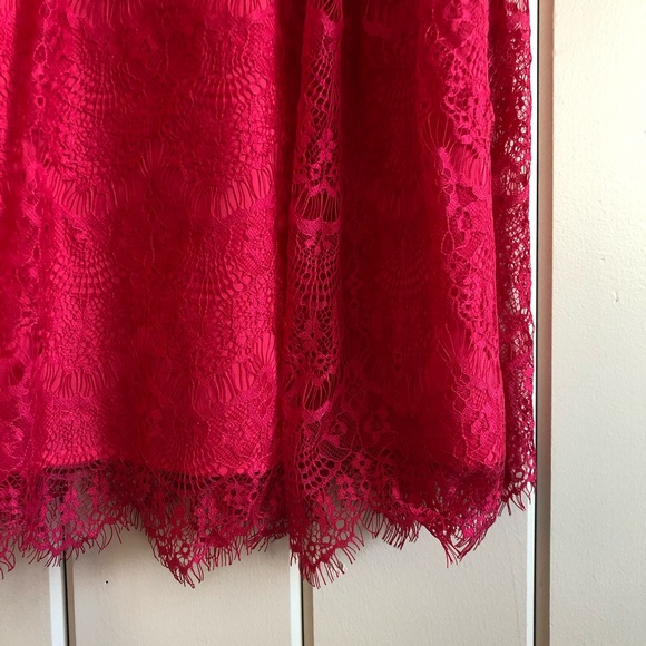 Cythnia Steffe Bright Pink Lace Fit & Flare Dress - Picture 7 of 13